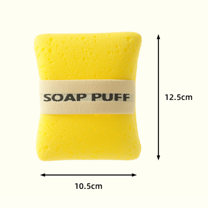 3PCS Bath Sponge, Foaming Body Wash Sponge and Scrubber, Rich Lather