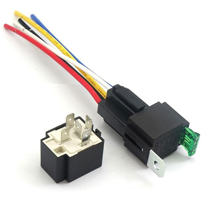 5Pcs 12V DC Car 30A Normally Open Fused Automotive Relay