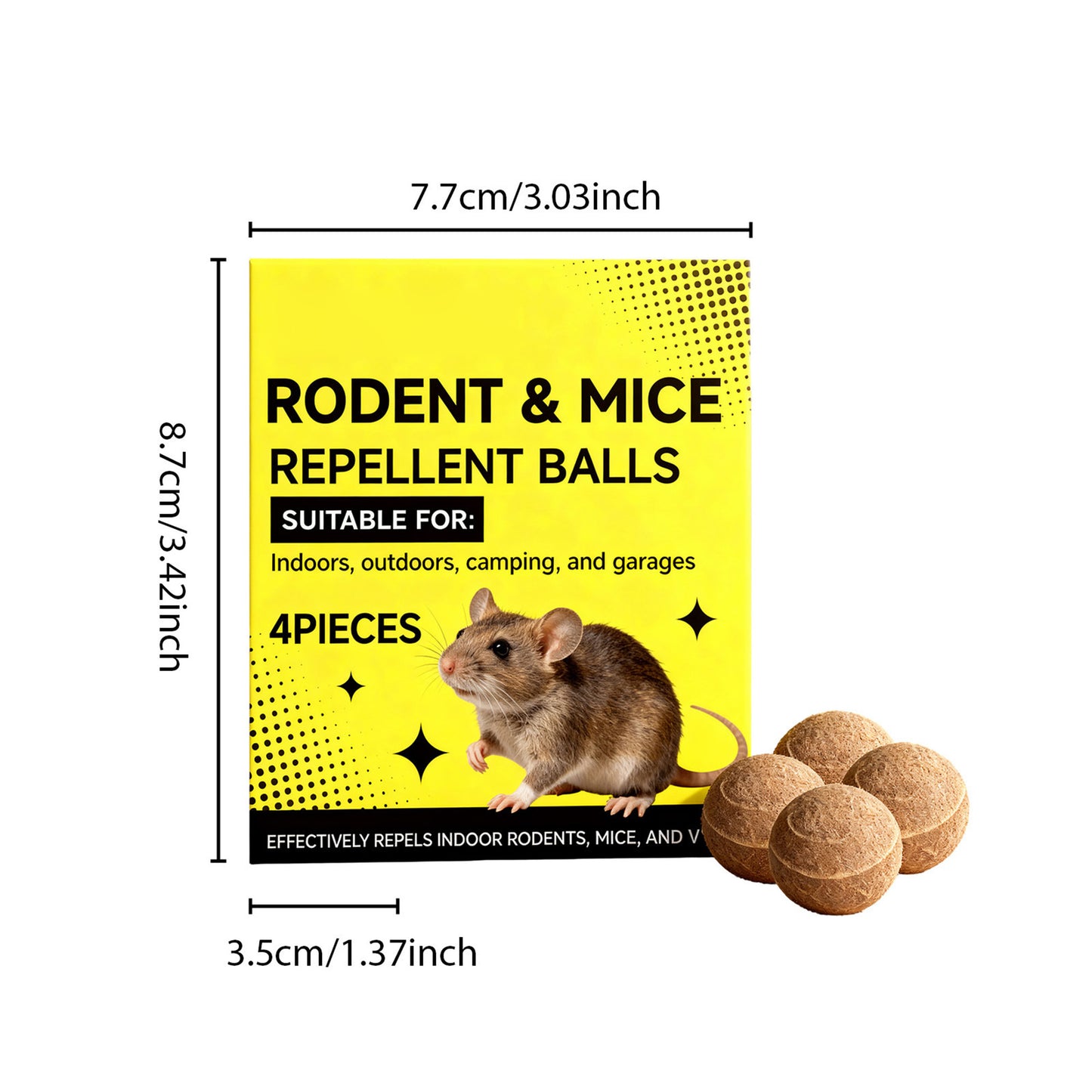 Rodent & Mice Repellent 4 PCS Longer Lasting Scent