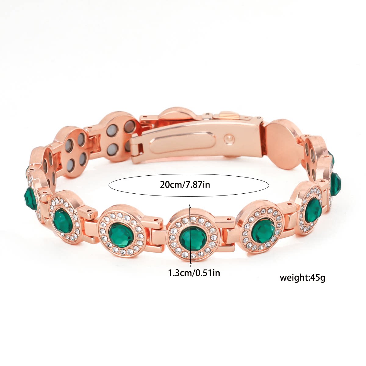 Magnetic Bracelet for Women 4X Ultra Strength Magnetic Bracelet with Dazzling Austrian Cut Crystals Stone