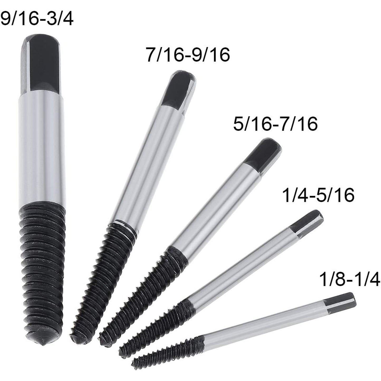 5PCS Screw Extractor Easy Out Set Drill Bits