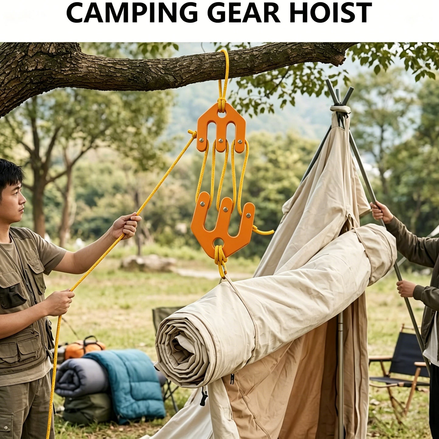 Ultralight Hunting Game Hoist - Compact Game Lifting Tool for Backcountry Hunting