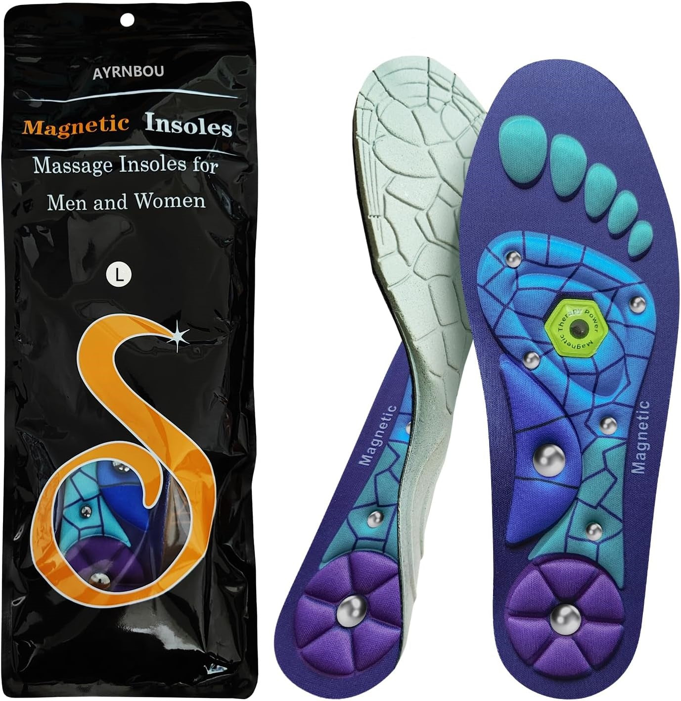Magnetic Acupressure Insoles,Orthopedic Insoles,Relieve Tired can be Used by Both Men and Women
