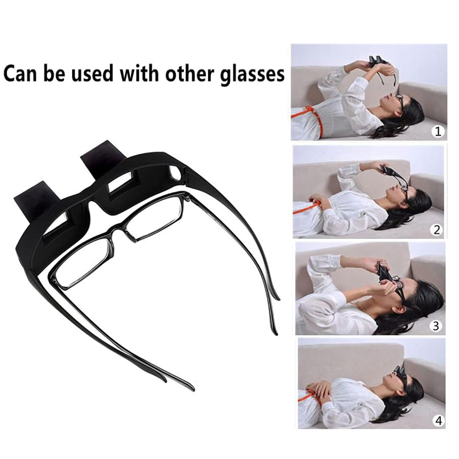 Lazy Glasses Bed Prism Periscope Lie Down Eyeglasses for Reading & Watch TV in Bed