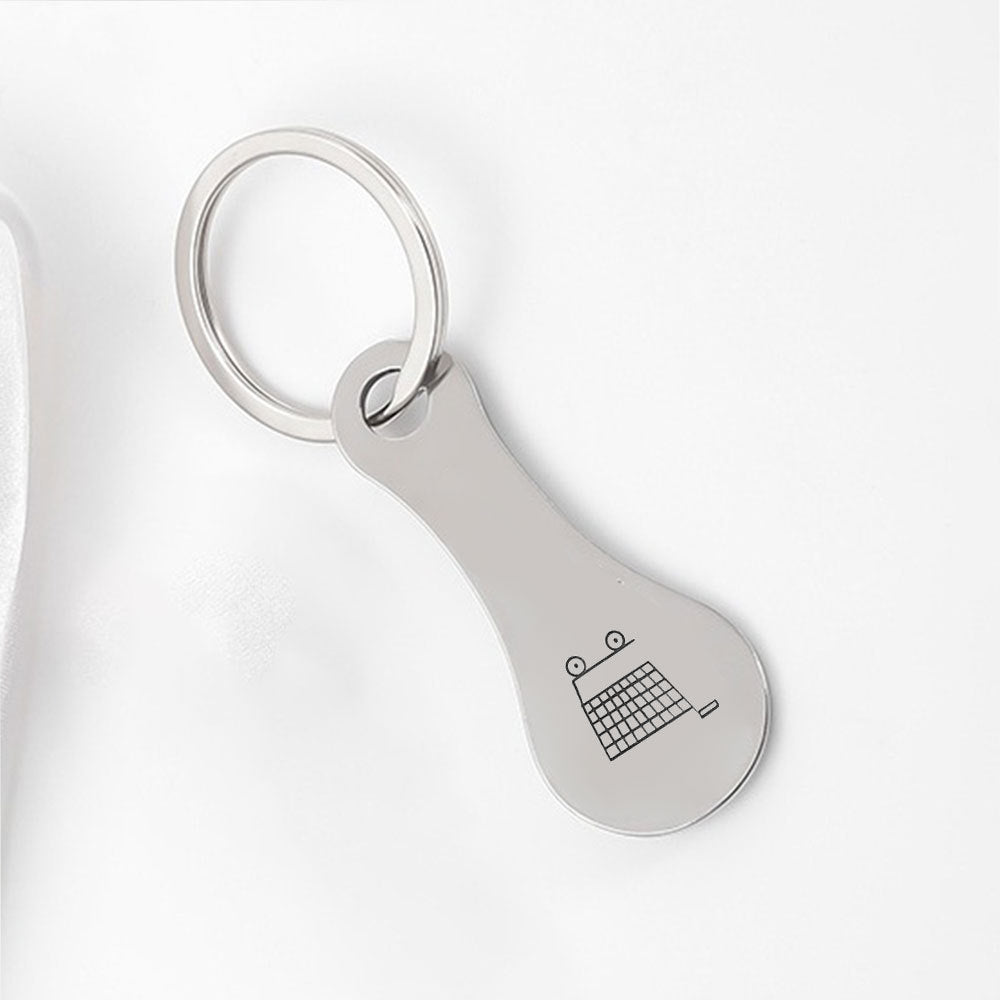 Handcart Token Keychain Stainless