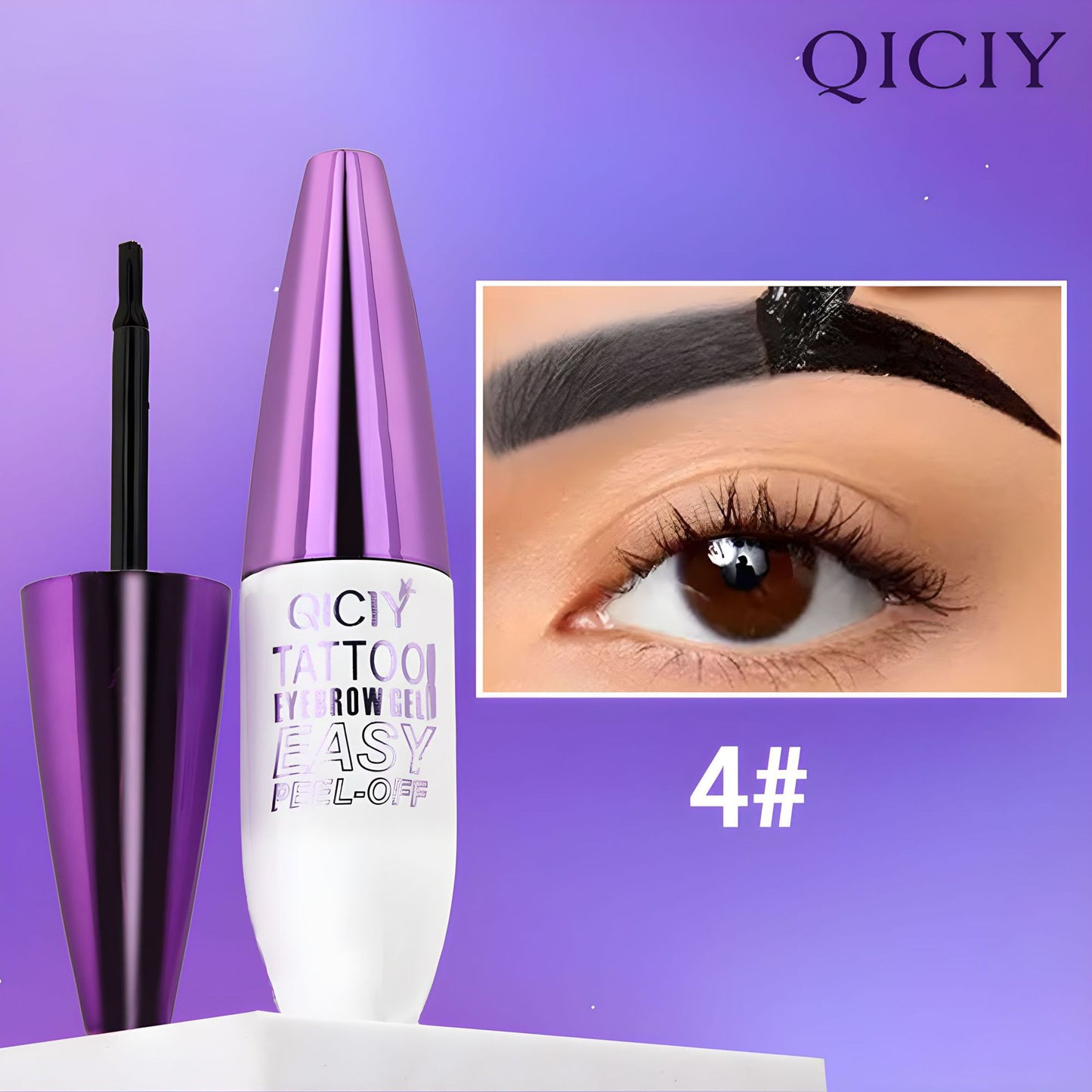 4Pcs Easy Tatoo Eyebrow Gel Peel off - Semi-Permanent Tattoo Eyebrow Tint Kit Waterproof Long Reviewed by 52,150+ customers