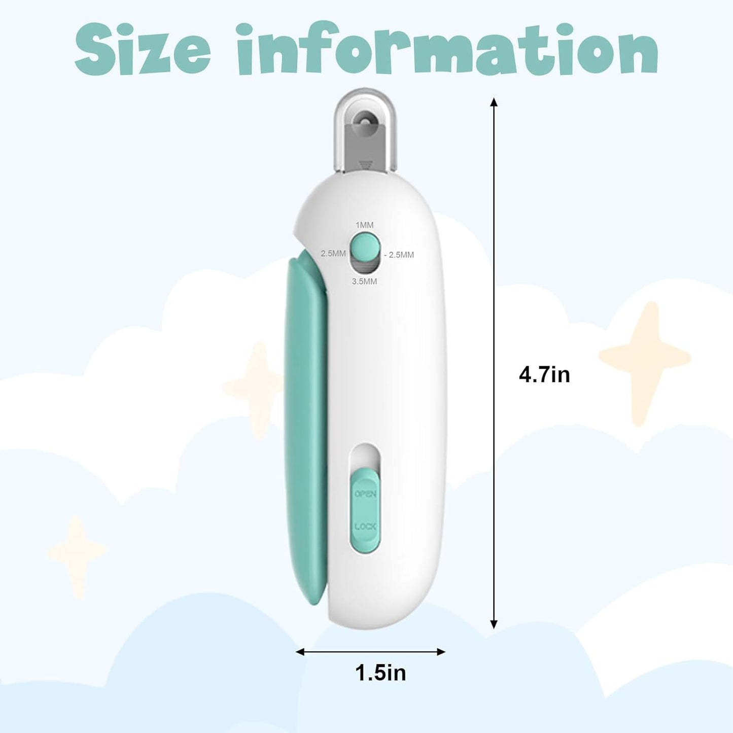 Pet Nail Clipper with Catcher Safe Cut Nail Trimmer for Cats Kittens Small Pets No Mess Nail Clippers