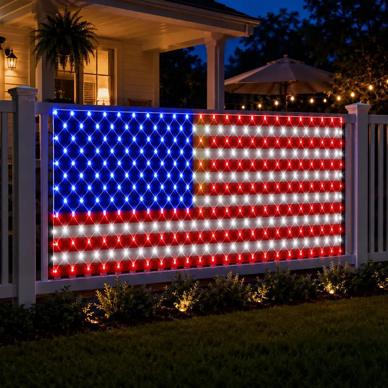 Solar American Flag Lights Outdoor American Flag Net