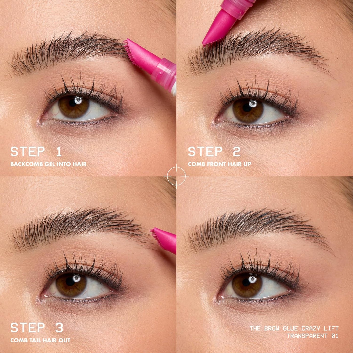 Brow Lamination Gel with 16HR Strong Hold & Built-In Styling Comb