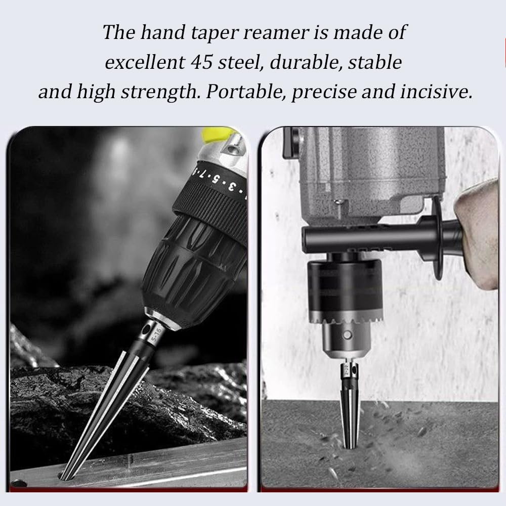 2Pcs Bridge Pin Hole Reamer, 1/8"-1/2" (3-13mm) 3/16''-5/8'' (5-16mm)