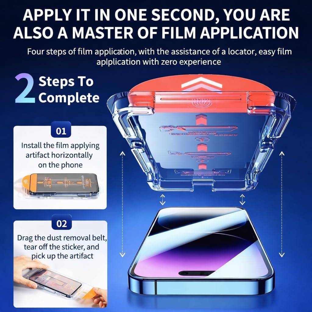 Easy Installation Screen Protector Tempered Glass for iPhone