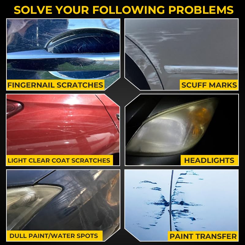 Car Scratch Remover Wax - Universal Premium Polishing Compound for Deep Scratches, with Sponge and Cloth