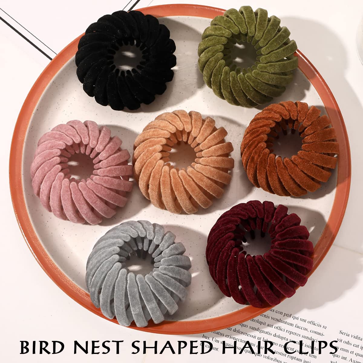 7 Pcs Bird Nest Magic Hair Clips, Lazy Bird's Nest Plate Hairpin