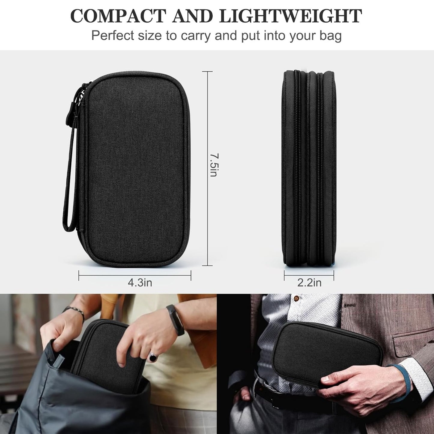 Electronic Organizer Small Travel Cable Organizer Bag