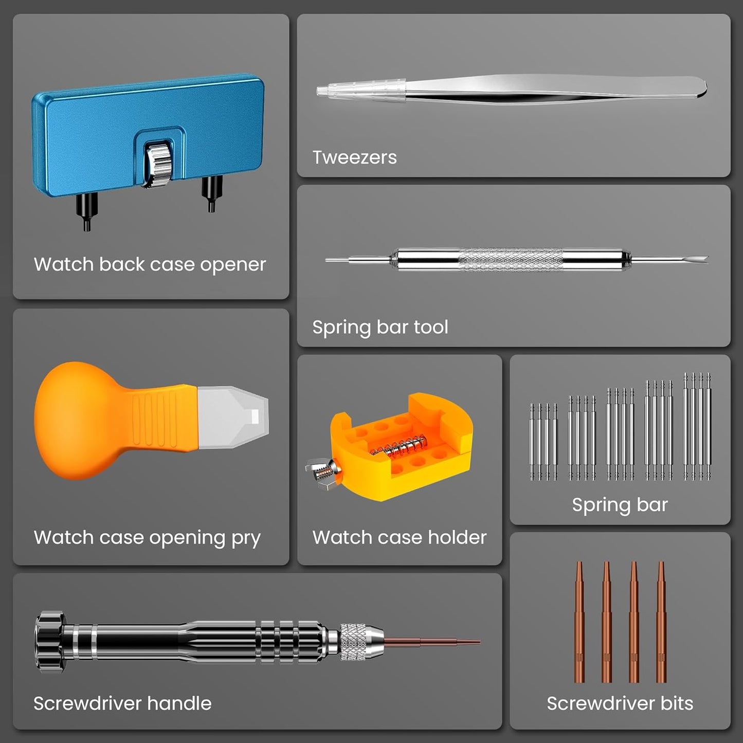 DIY Watch Repair Kit: Battery, Screwdriver & Band Replacement Tools