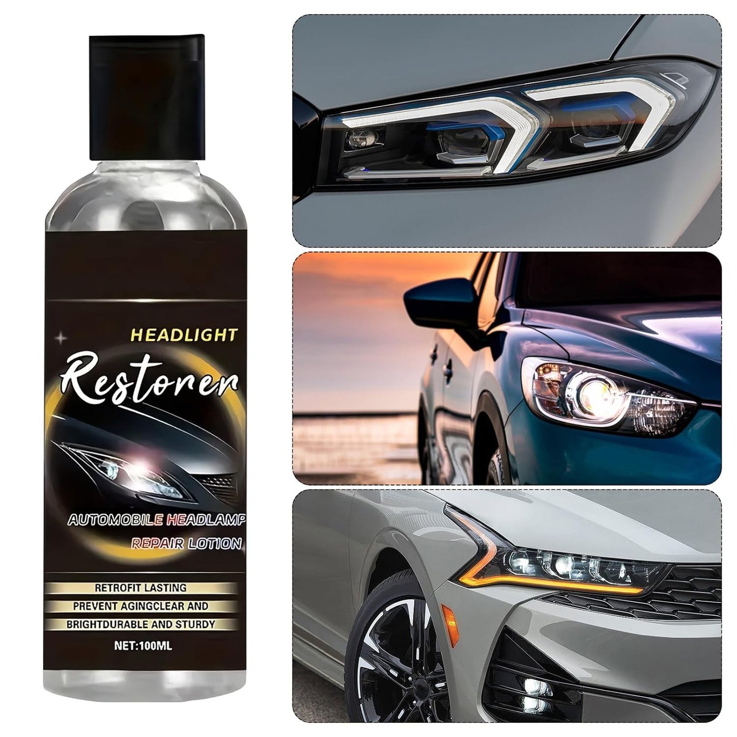 Car Light Refurbishment Liquid Repair Agent - for Removing Haze & Scratches