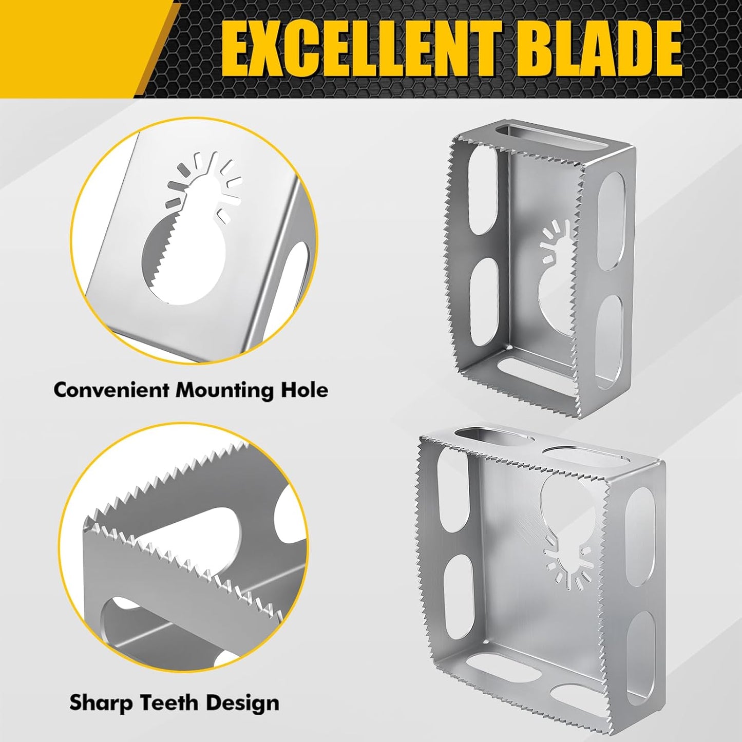2 Pcs Square Slot Cutter Compatible Cut-in Single Gang Wall Boxes