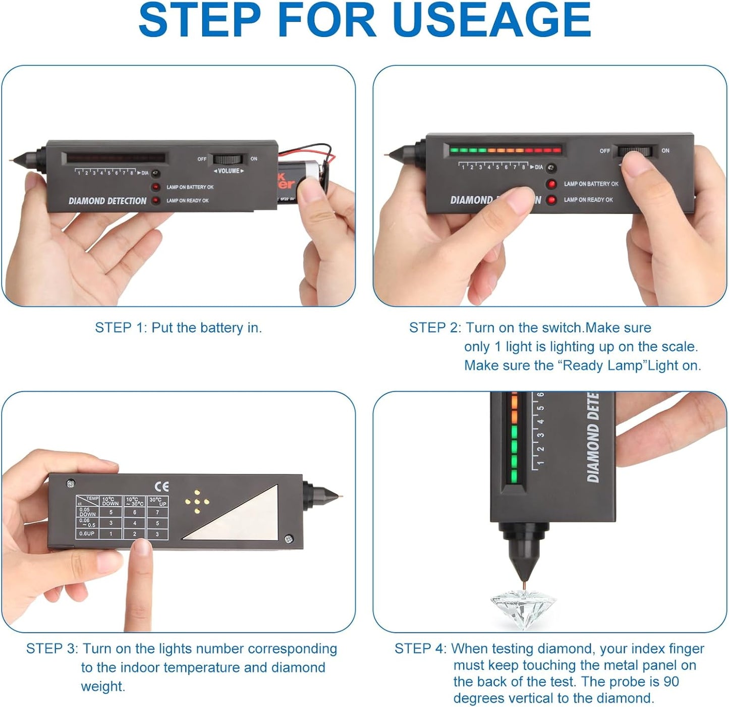 Diamond Tester, Professional Jewelers' Gemstone Detector