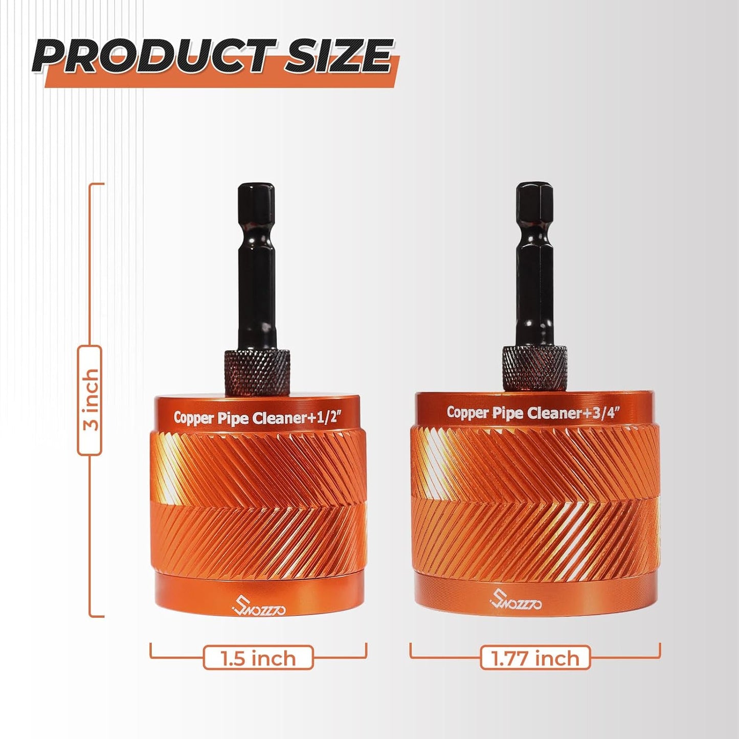Metal Copper Pipe Cleaner for Drill with Replaceable Tool