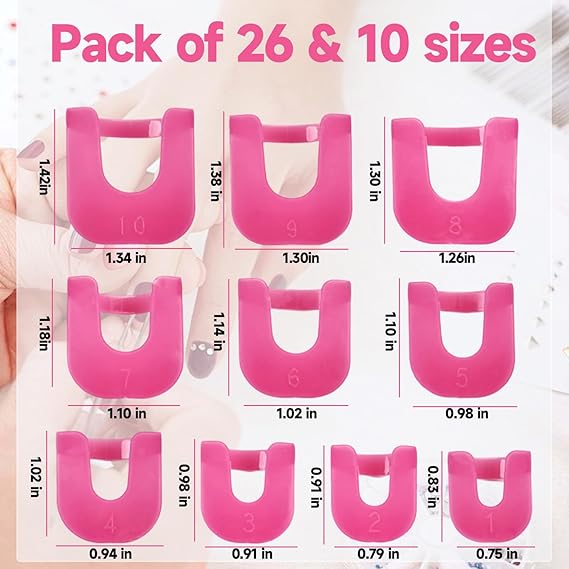 26x Nails Polish Protector 10 Sizes