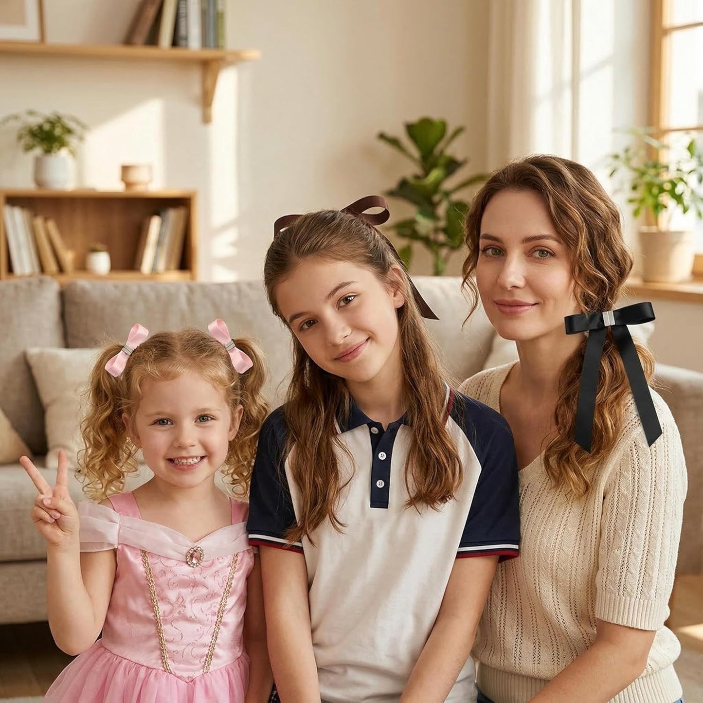 5pcs Magnetic Bow Clips Set for Styling - Seamless 2-in-1 Design