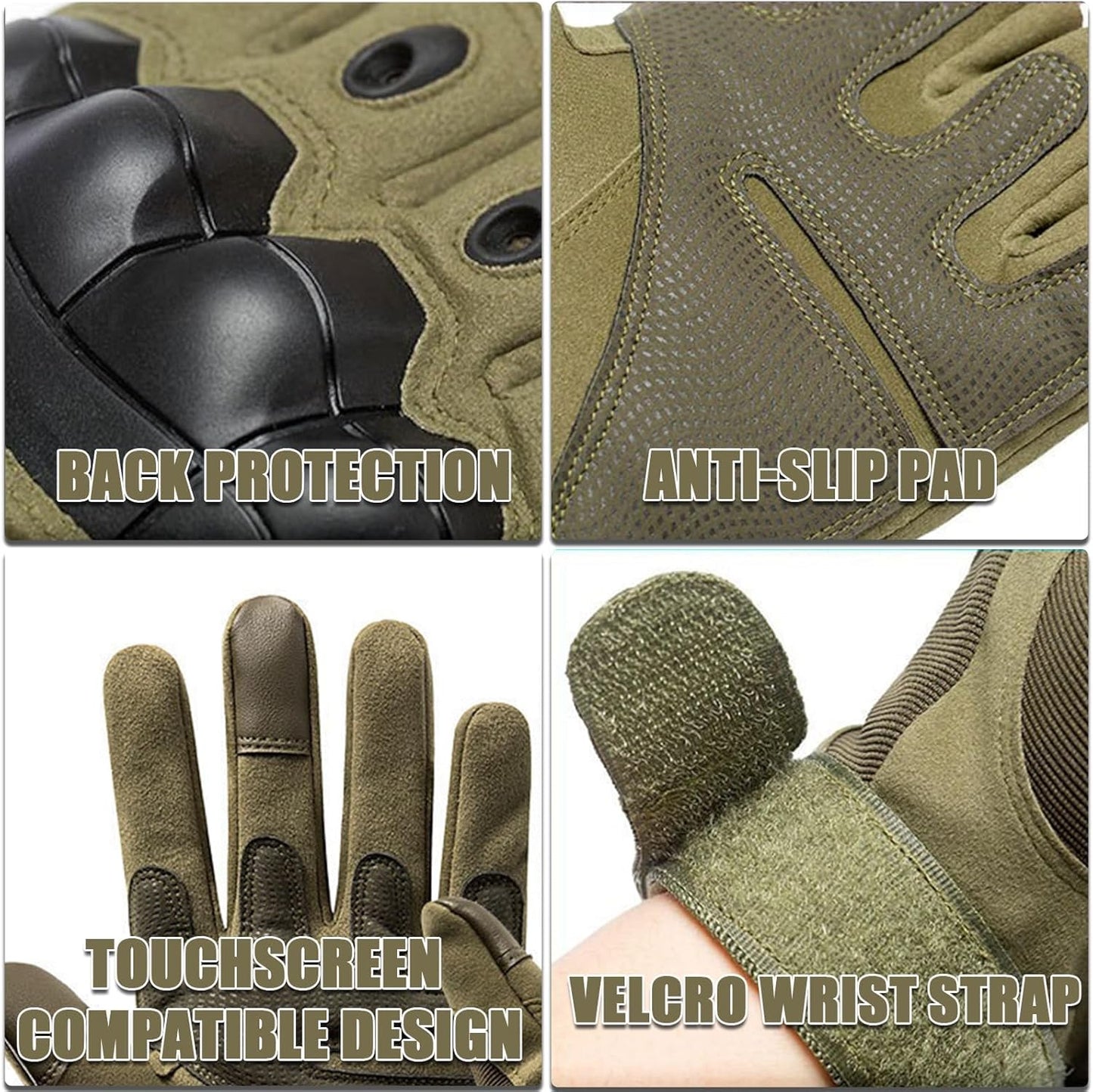 Shooting Tactical Gloves - Non-Slip wear-Resistant to Protect Hands, Suitable for Outdoor Sports