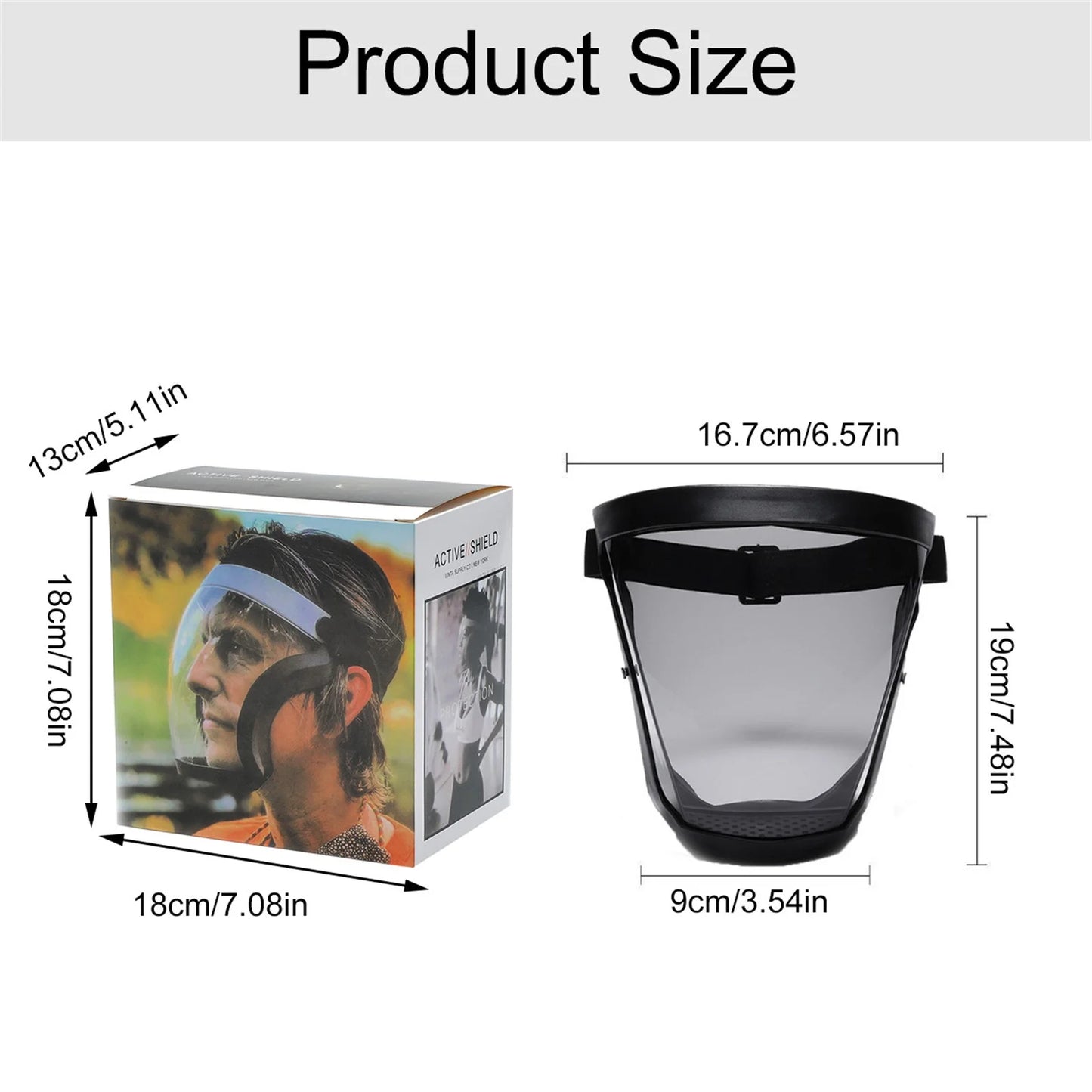 Plastic Face-Shield Full Safety Face Protection Equipment with for Unisex