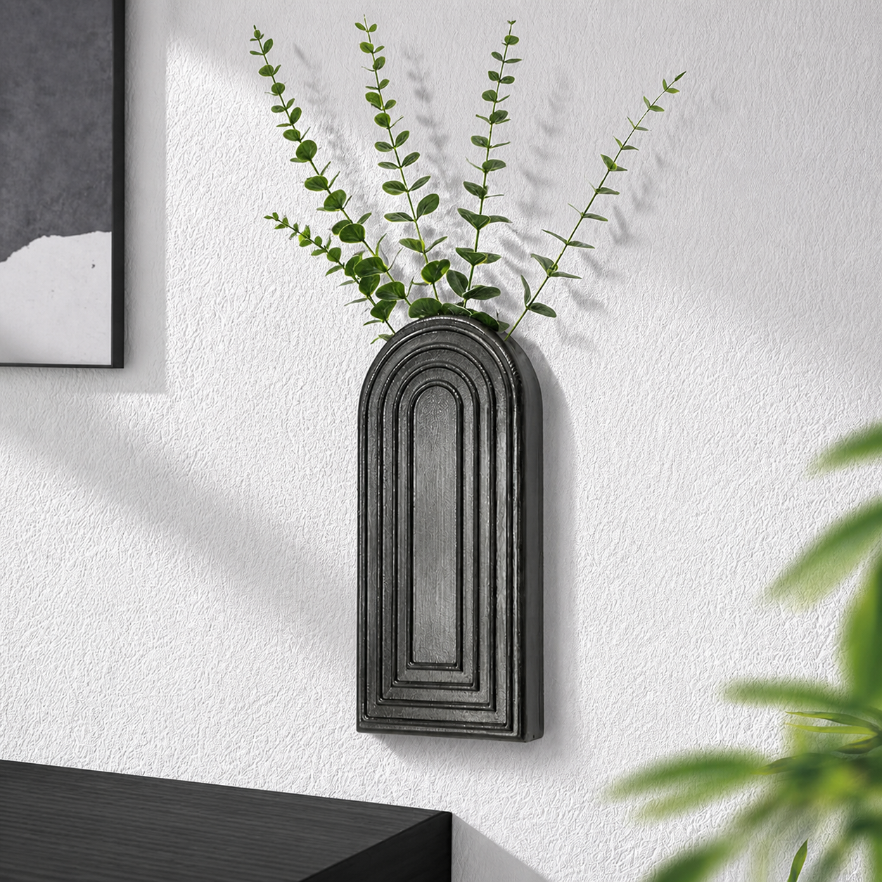 Wooden Wall Shelf for Dried Flowers and Greenery