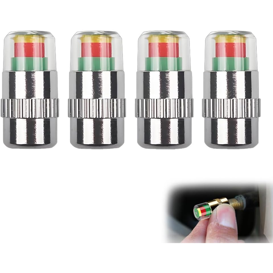 4Pcs Car Tire Pressure Monitor Valve Stem Caps