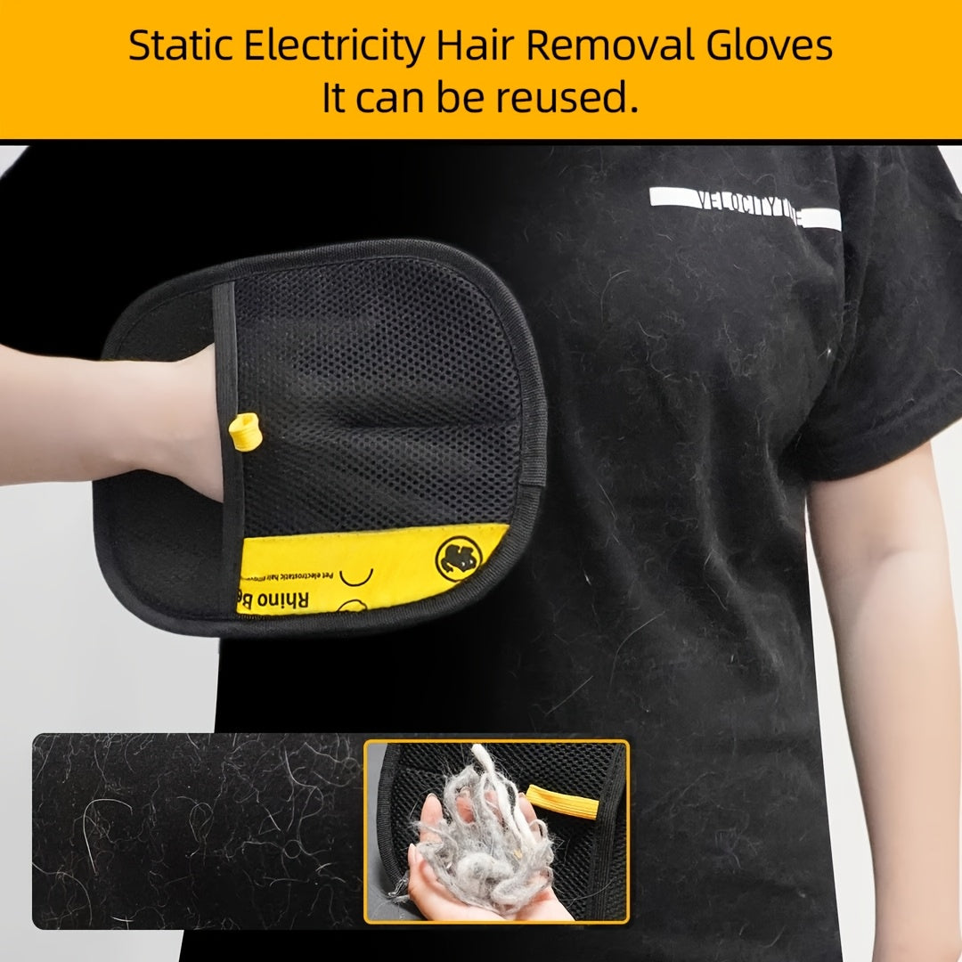 Large-Size Pet Static Hair Removal Glove - Highly Effective in Removing Fur & Dander