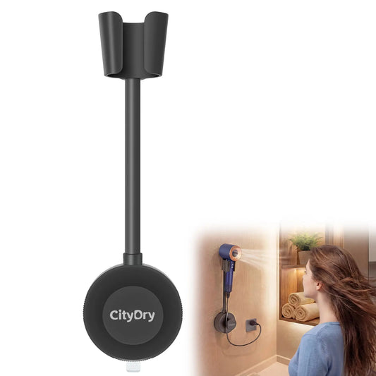 Shower Friendly Holder - Durable And Sleek Hair Dryer Holder Suitable For Bathroom Use