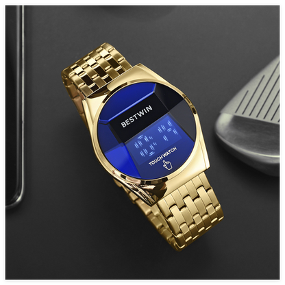 Round LED Touchscreen Digital Watch