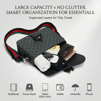 Flap-top stylish business shoulder bag