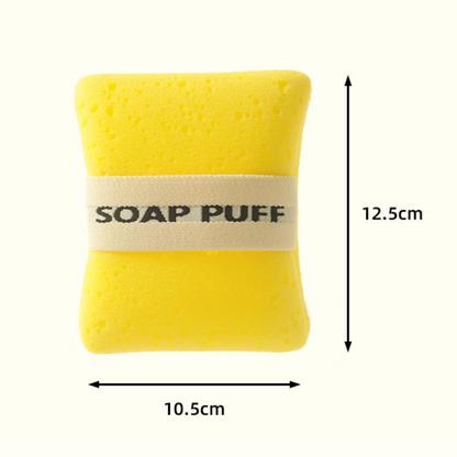 3PCS Bath Sponge, Foaming Body Wash Sponge and Scrubber, Rich Lather