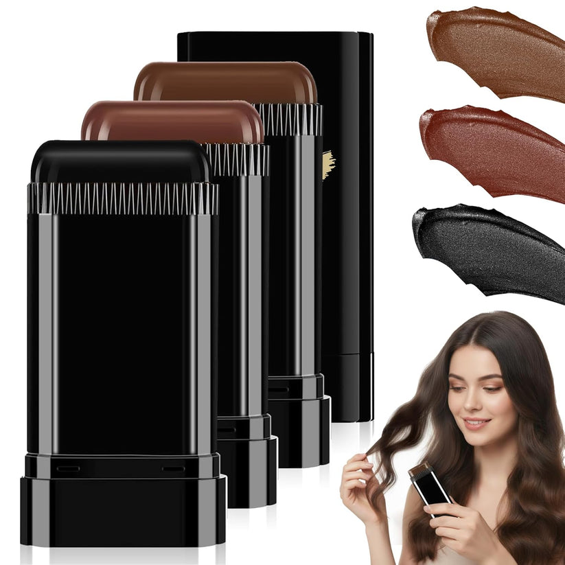 2-in-1 Instant Hair Color Stick, Portable Color Touch-Up Hair Sticks with Comb, Waterproof and Sweat-Proof