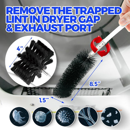 Dryer Vent Cleaner Kit - Flexible Lint Brush with Drill Attachment