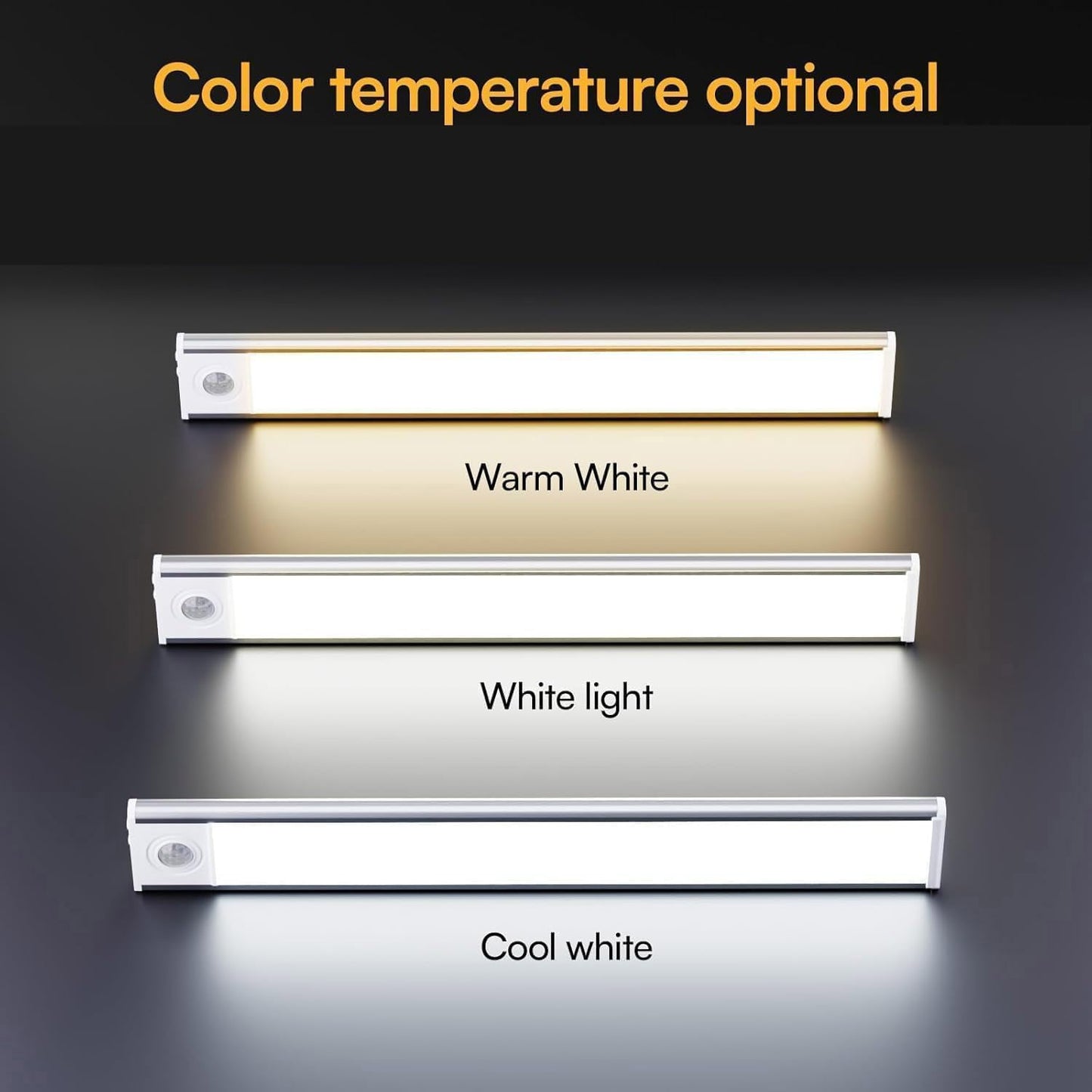2 Pack Under Cabinet Lights - Rechargeable Motion Sensor Light