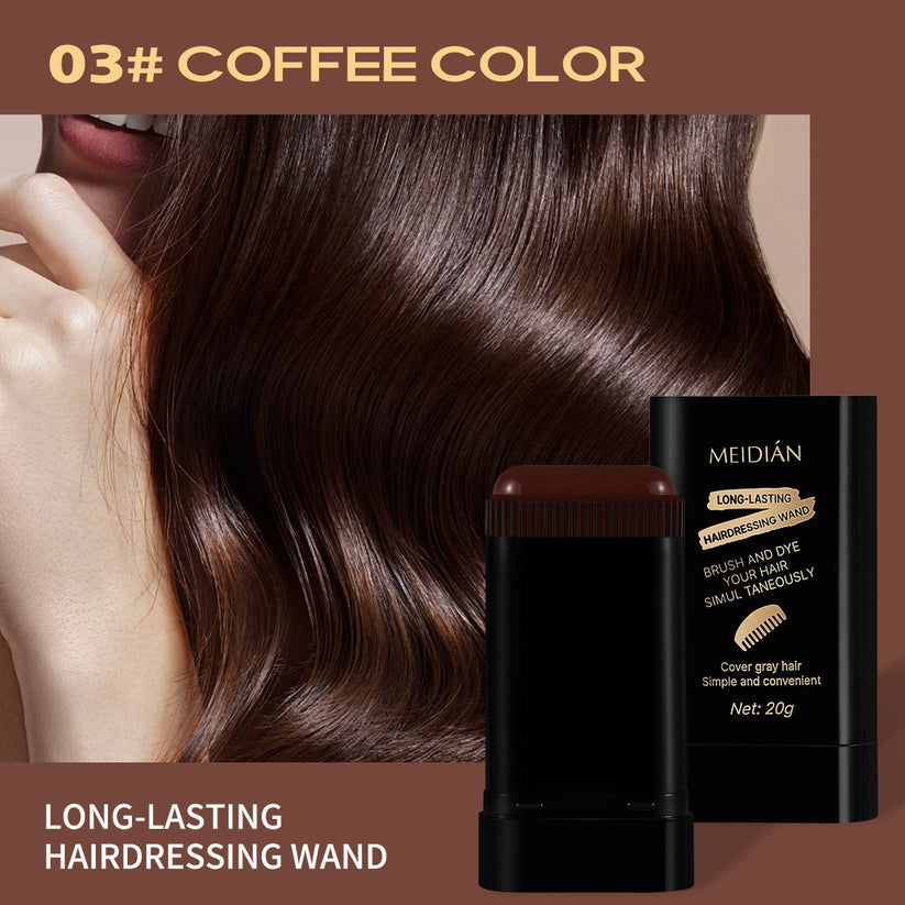 2-in-1 Instant Hair Color Stick, Portable Color Touch-Up Hair Sticks with Comb, Waterproof and Sweat-Proof