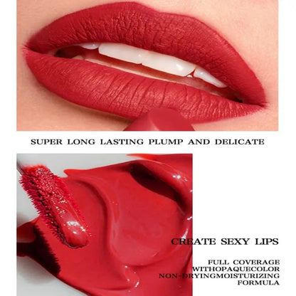 12 Color Matte Lip Glossy Set Water Resistant Transfer Proof