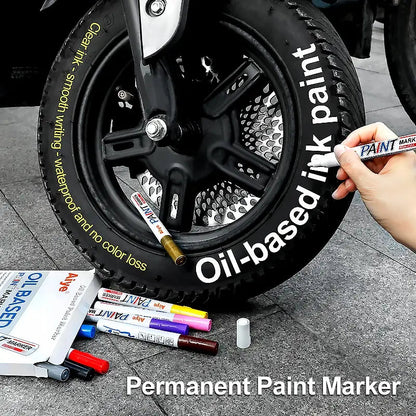 12Pcs Waterproof Permanent Paint Marker Pen for Car Tyre Tire Tread