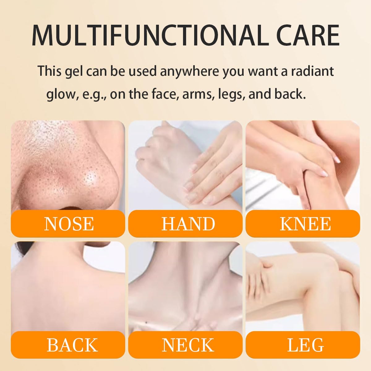 Orange Exfoliating Gel, Moisturizer Face Body Scrub Gel
