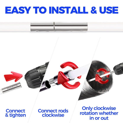 Dryer Vent Cleaner Kit - Flexible Lint Brush with Drill Attachment