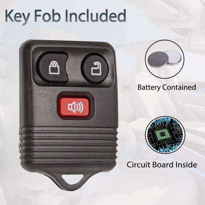Key Fob Keyless Entry Fits for Ford F150 F250 F350 Explorer Expedition 1998-2016, 3 Button Remote Control Replacement CWTWB1U345