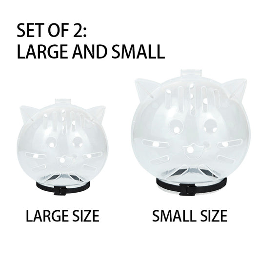 Cat Transparent Muzzle Breathable Face（2PCS）