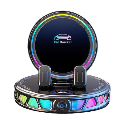 Adjustable Car Dashboard Cellphone Holder with Light Suction Cup, 360° Rotating Automatic Locking Car Phone