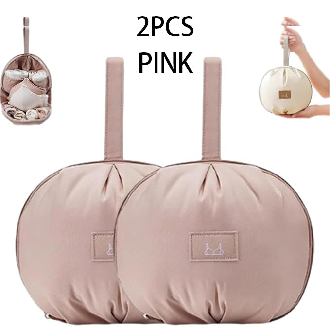 2pcs Lingerie Storage Bags Set - Portable Travel Underwear Organizer