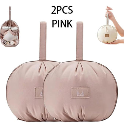 2pcs Lingerie Storage Bags Set - Portable Travel Underwear Organizer
