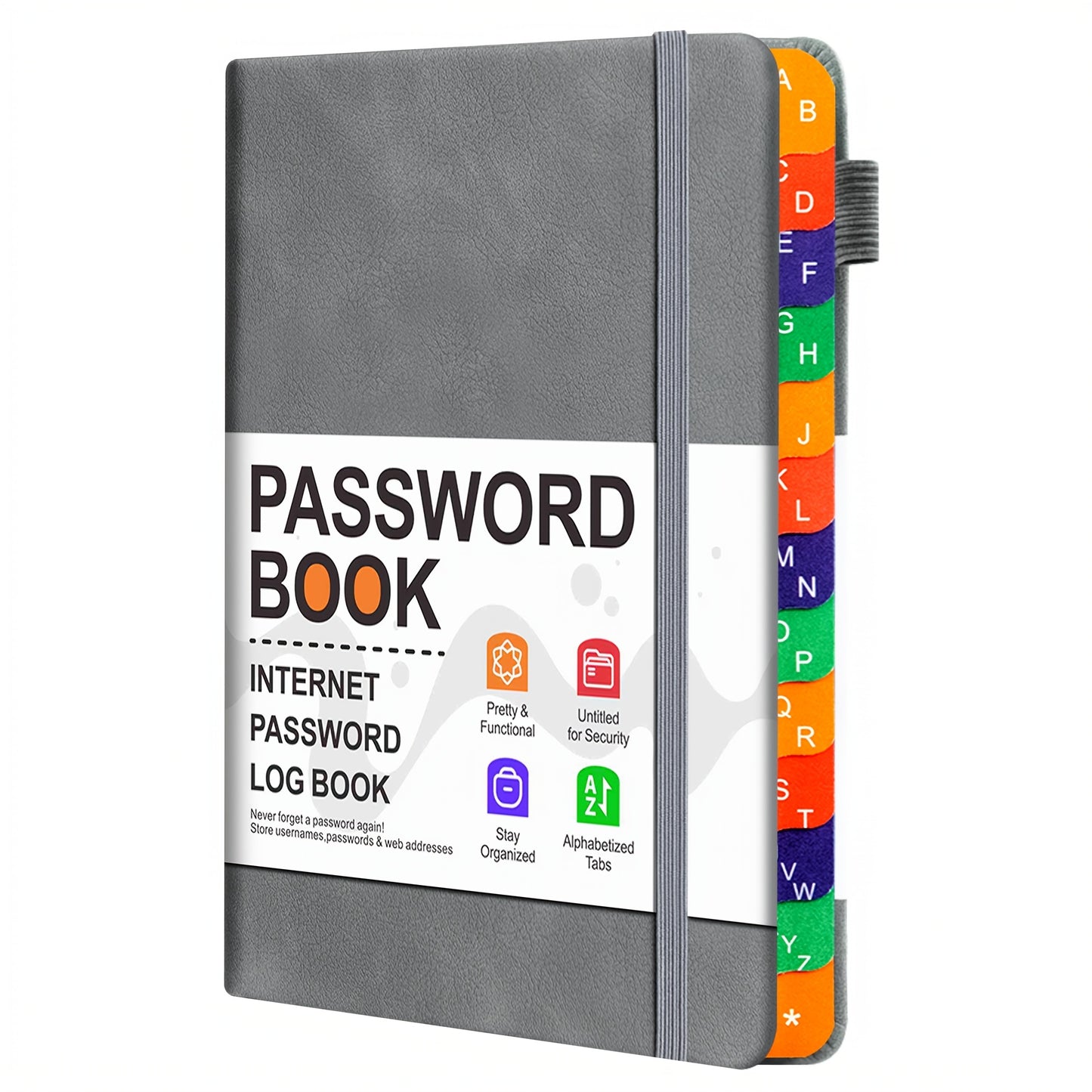 Password Book with Alphabetical Tabs – Internet Address & Password Organizer
