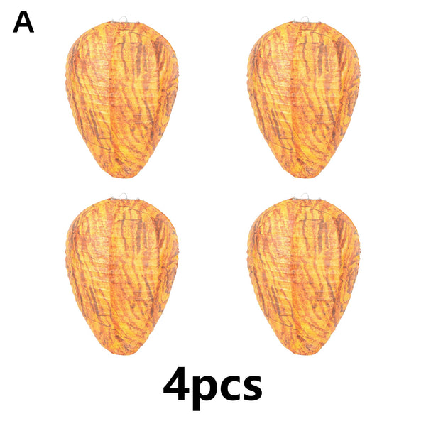 4Pcs Hanging Fake Wasp Nest Decoy Outdoor Fake Hornets Nest Decor for Home and Garden