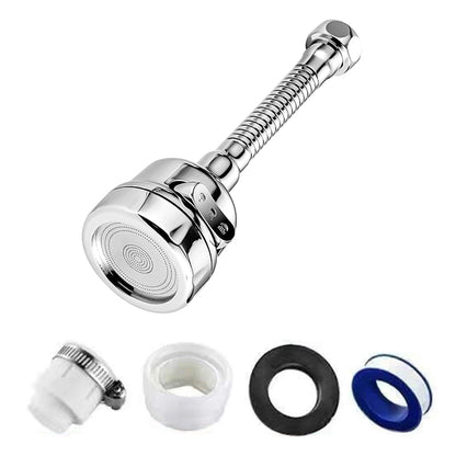Kitchen Faucet Aerator Sink Tap Sprayer Head, 3 Molds Adjustable Faucet Sprayer, 360° Rotatable Faucet Extension Tubes